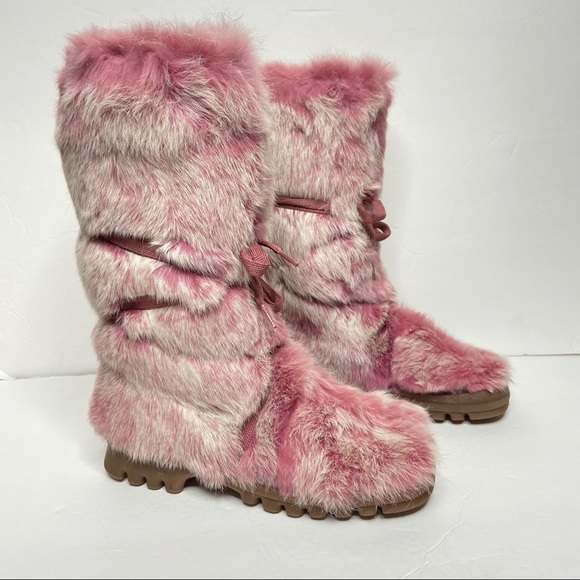 Bebe Shoes Bebe Rabbit Fur Pink Mukluk Apre Ski Boots Poshmark
